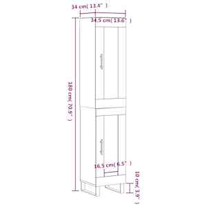 Skříň highboard dub sonoma 34,5 x 34 x 180 cm kompozitní dřevo - obrázek 13