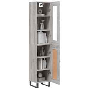 Skříň highboard šedá sonoma 34,5 x 34 x 180 cm kompozitní dřevo - obrázek 3