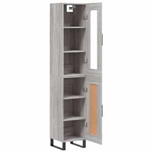 Skříň highboard šedá sonoma 34,5 x 34 x 180 cm kompozitní dřevo - obrázek 4