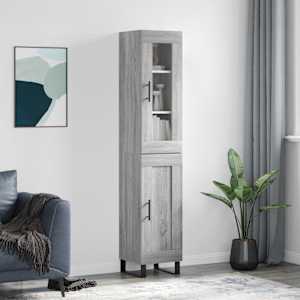 Skříň highboard šedá sonoma 34,5 x 34 x 180 cm kompozitní dřevo - obrázek 1