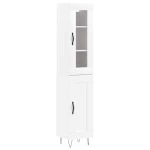 Skříň highboard bílá 34,5 x 34 x 180 cm kompozitní dřevo - obrázek 2