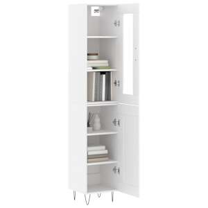 Skříň highboard bílá 34,5 x 34 x 180 cm kompozitní dřevo - obrázek 3