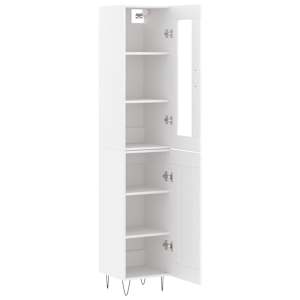 Skříň highboard bílá 34,5 x 34 x 180 cm kompozitní dřevo - obrázek 4