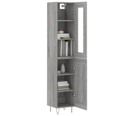 vidaXL Μπουφές Sonoma Γκρι 34,5 x 34 x 180 εκ. από Επεξεργασμένο Ξύλο