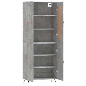 Skříň highboard betonově šedá 69,5x34x180 cm kompozitní dřevo - obrázek 4