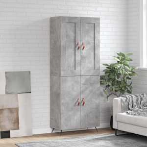 Skříň highboard betonově šedá 69,5x34x180 cm kompozitní dřevo - obrázek 1