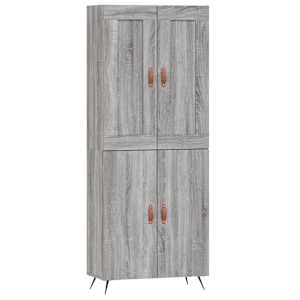Skříň highboard šedá sonoma 69,5 x 34 x 180 cm kompozitní dřevo - obrázek 2