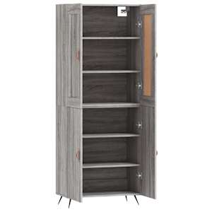 Skříň highboard šedá sonoma 69,5 x 34 x 180 cm kompozitní dřevo - obrázek 4