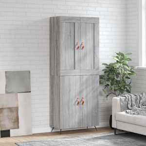 Skříň highboard šedá sonoma 69,5 x 34 x 180 cm kompozitní dřevo - obrázek 1