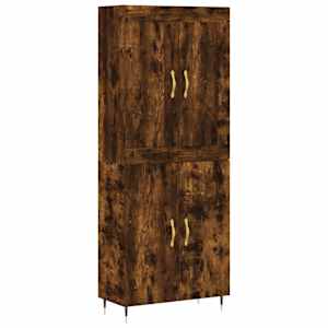 Skříň highboard kouřový dub 69,5 x 34 x 180 cm kompozitní dřevo - obrázek 2