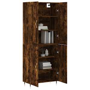 Skříň highboard kouřový dub 69,5 x 34 x 180 cm kompozitní dřevo - obrázek 3
