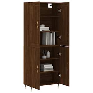 Skříň highboard hnědý dub 69,5 x 34 x 180 cm kompozitní dřevo - obrázek 3