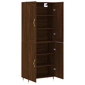 Skříň highboard hnědý dub 69,5 x 34 x 180 cm kompozitní dřevo - obrázek 4