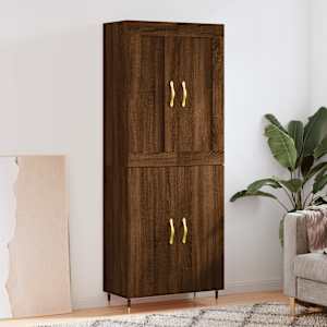 Skříň highboard hnědý dub 69,5 x 34 x 180 cm kompozitní dřevo - obrázek 1