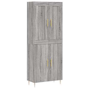 Skříň highboard šedá sonoma 69,5 x 34 x 180 cm kompozitní dřevo - obrázek 2