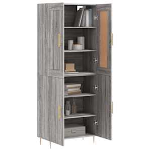 Skříň highboard šedá sonoma 69,5 x 34 x 180 cm kompozitní dřevo - obrázek 3