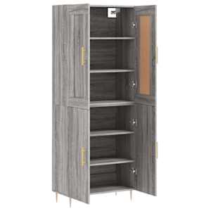 Skříň highboard šedá sonoma 69,5 x 34 x 180 cm kompozitní dřevo - obrázek 4