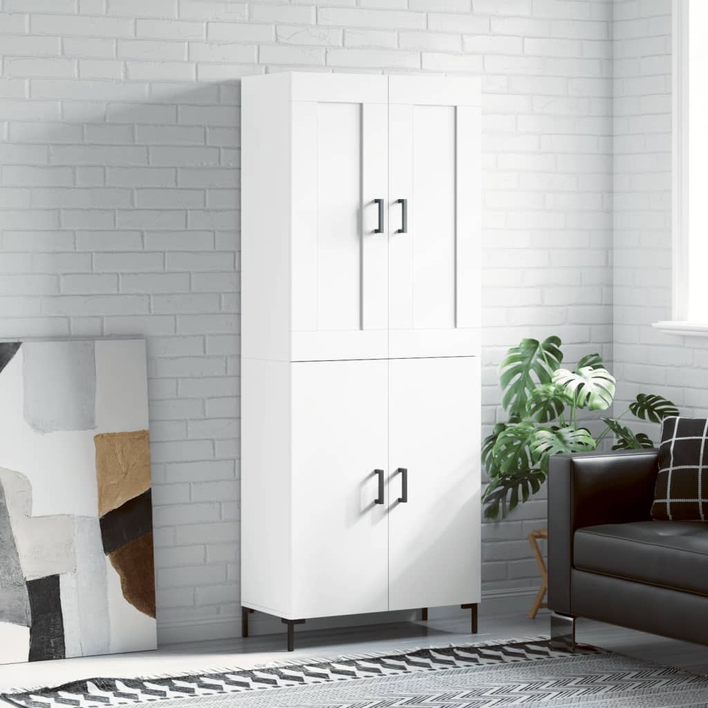 Skříň highboard bílá 69,5 x 34 x 180 cm kompozitní dřevo