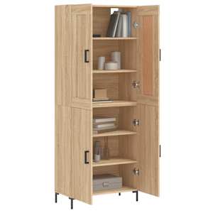 Skříň highboard dub sonoma 69,5 x 34 x 180 cm kompozitní dřevo - obrázek 3