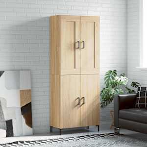 Skříň highboard dub sonoma 69,5 x 34 x 180 cm kompozitní dřevo - obrázek 1
