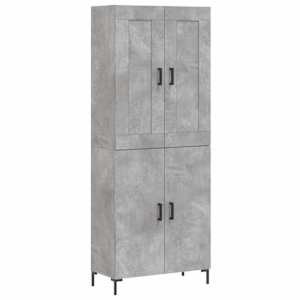 Skříň highboard betonově šedá 69,5x34x180 cm kompozitní dřevo - obrázek 2