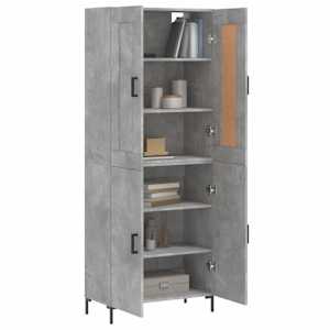 Skříň highboard betonově šedá 69,5x34x180 cm kompozitní dřevo - obrázek 3