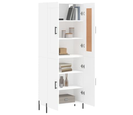vidaXL Highboard Wei&szlig; 69,5x34x180 cm Holzwerkstoff