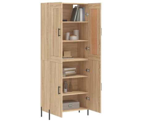 vidaXL Credenza Rovere Sonoma 69,5x34x180 cm in Legno Multistrato