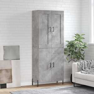 Skříň highboard betonově šedá 69,5x34x180 cm kompozitní dřevo - obrázek 1