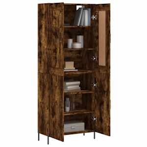 Skříň highboard kouřový dub 69,5 x 34 x 180 cm kompozitní dřevo - obrázek 3