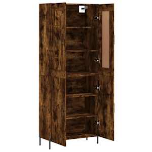 Skříň highboard kouřový dub 69,5 x 34 x 180 cm kompozitní dřevo - obrázek 4