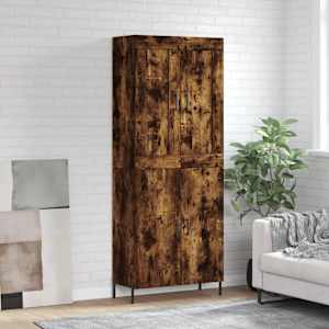 Skříň highboard kouřový dub 69,5 x 34 x 180 cm kompozitní dřevo - obrázek 1