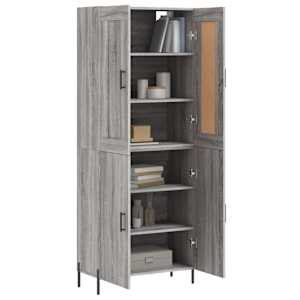 Skříň highboard šedá sonoma 69,5 x 34 x 180 cm kompozitní dřevo - obrázek 3