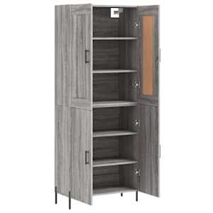 Skříň highboard šedá sonoma 69,5 x 34 x 180 cm kompozitní dřevo - obrázek 4