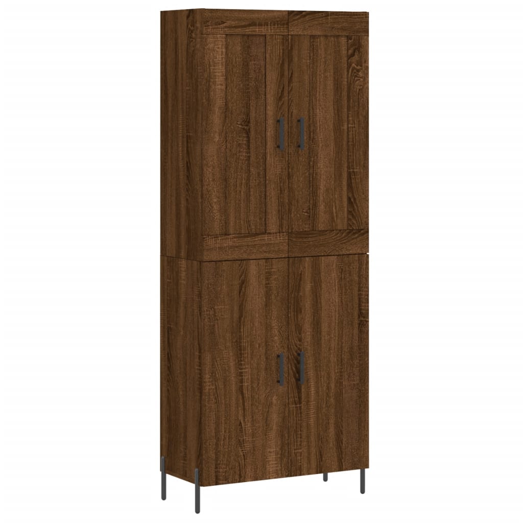 vidaXL Skříň highboard hnědý dub 69,5 x 34 x 180 cm kompozitní dřevo