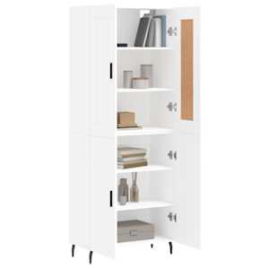 Skříň highboard bílá 69,5 x 34 x 180 cm kompozitní dřevo - obrázek 3