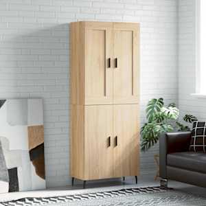 Skříň highboard dub sonoma 69,5 x 34 x 180 cm kompozitní dřevo - obrázek 1
