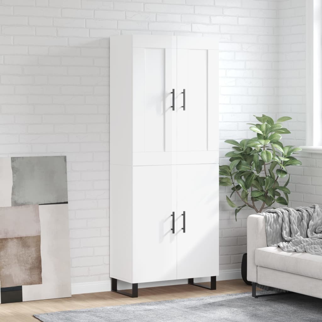 Highboard Hochglanz-Weiß 69,5x34x180 cm Holzwerkstoff kaufen
