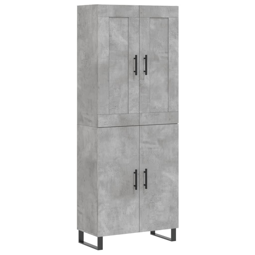 vidaXL Skříň highboard betonově šedá 69,5x34x180 cm kompozitní dřevo