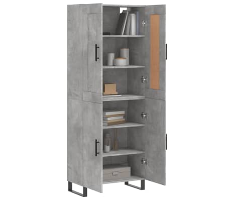 vidaXL Dulap &icirc;nalt, gri beton, 69,5x34x180, lemn compozit