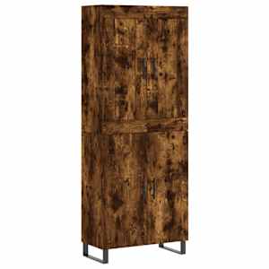 Skříň highboard kouřový dub 69,5 x 34 x 180 cm kompozitní dřevo - obrázek 2