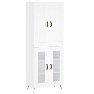 Skříň highboard bílá 69,5 x 34 x 180 cm kompozitní dřevo - obrázek 2
