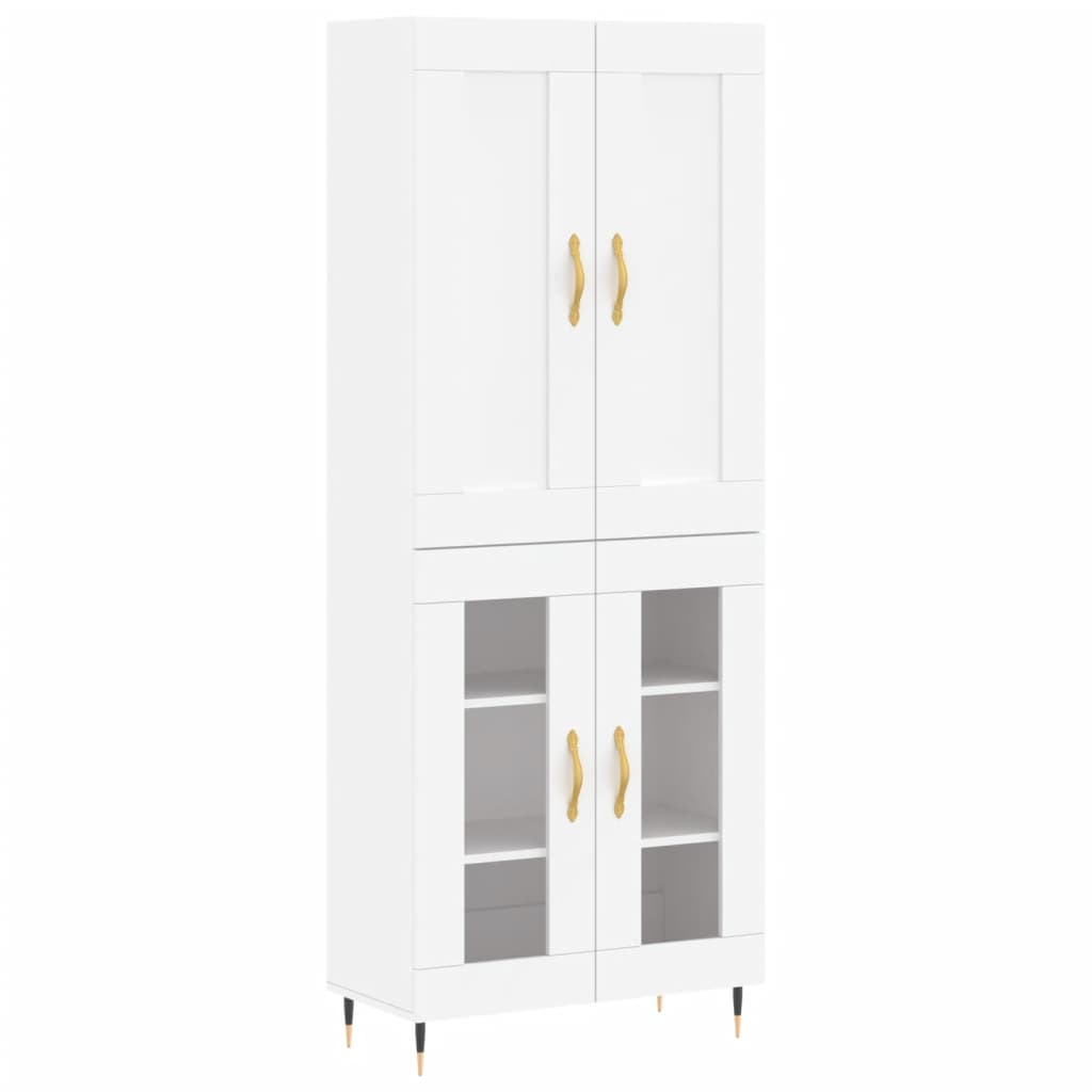 vidaXL Skříň highboard bílá 69,5 x 34 x 180 cm kompozitní dřevo