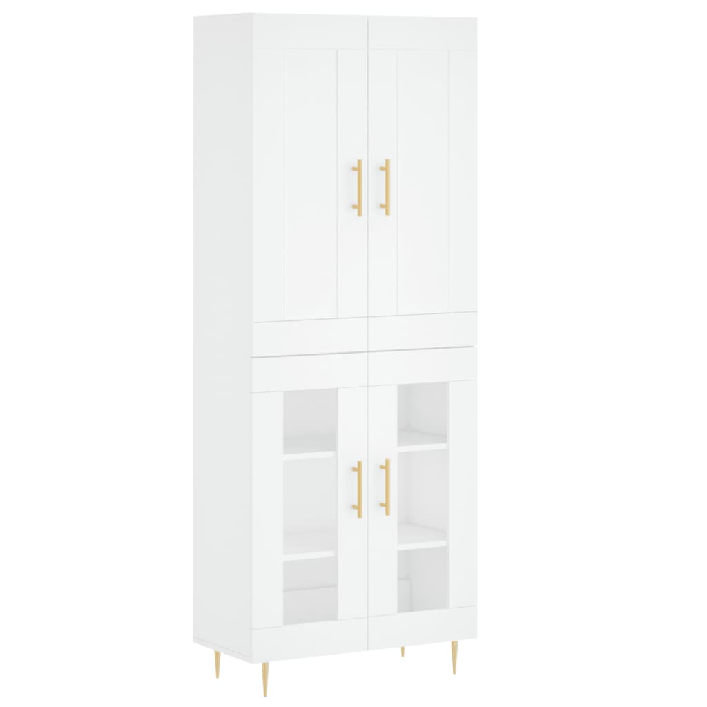 vidaXL Skříň highboard bílá 69,5 x 34 x 180 cm kompozitní dřevo
