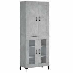 Skříň highboard betonově šedá 69,5x34x180 cm kompozitní dřevo - obrázek 2