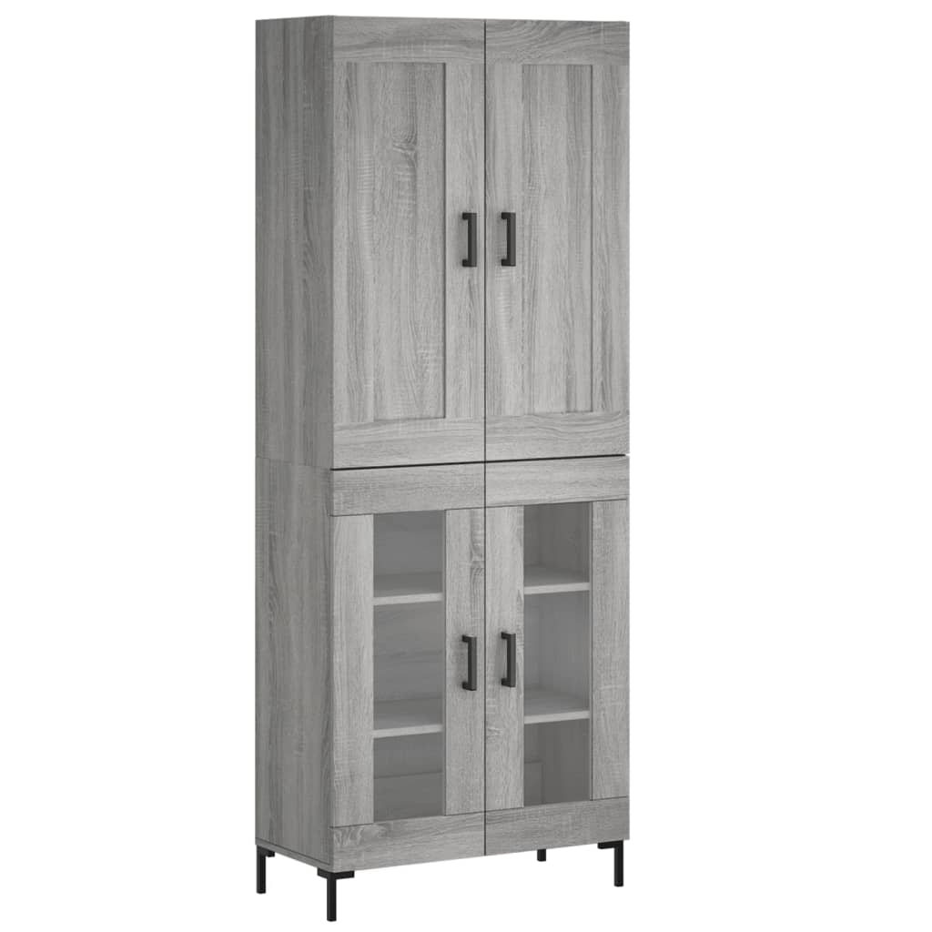 vidaXL Skříň highboard šedá sonoma 69,5 x 34 x 180 cm kompozitní dřevo
