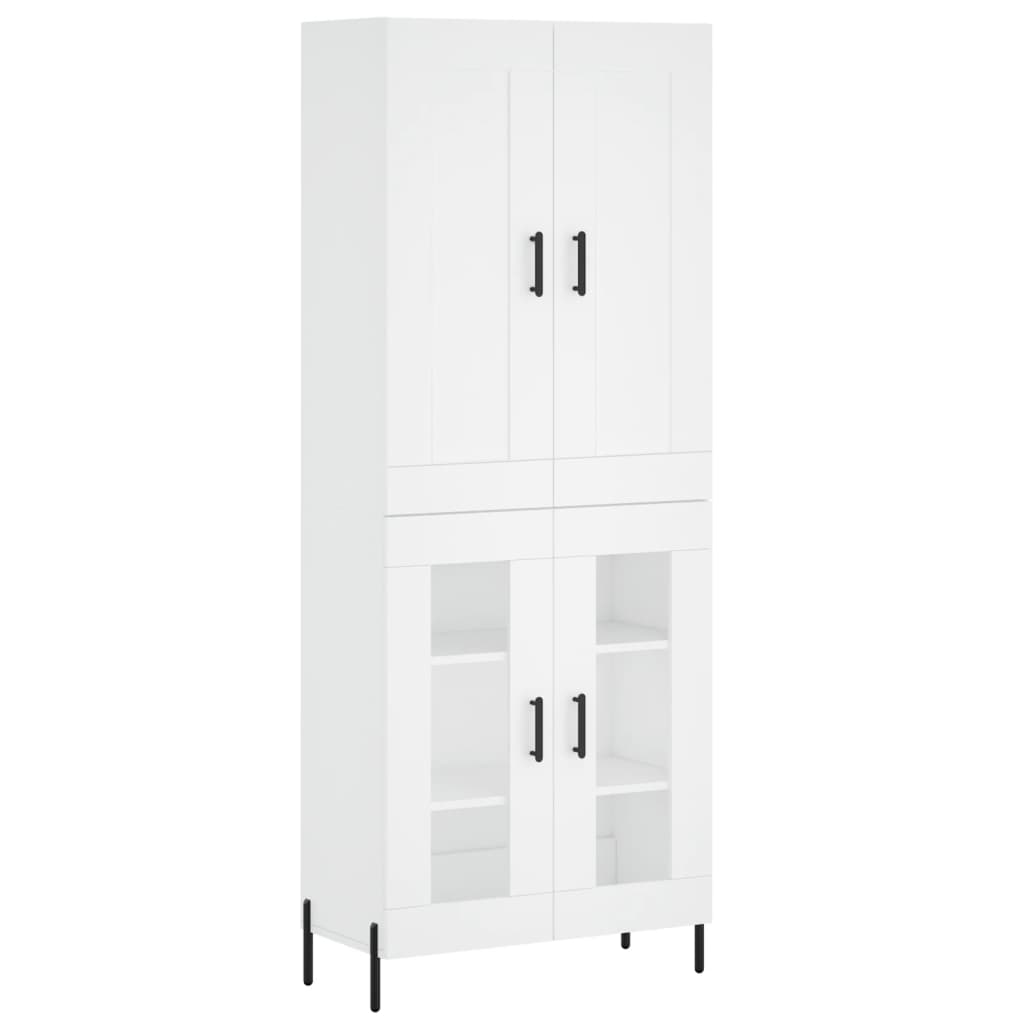 vidaXL Skříň highboard bílá 69,5 x 34 x 180 cm kompozitní dřevo