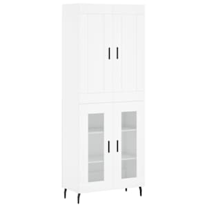 Skříň highboard bílá 69,5 x 34 x 180 cm kompozitní dřevo - obrázek 2