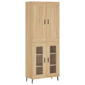 Skříň highboard dub sonoma 69,5 x 34 x 180 cm kompozitní dřevo - obrázek 2