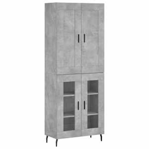 Skříň highboard betonově šedá 69,5x34x180 cm kompozitní dřevo - obrázek 2